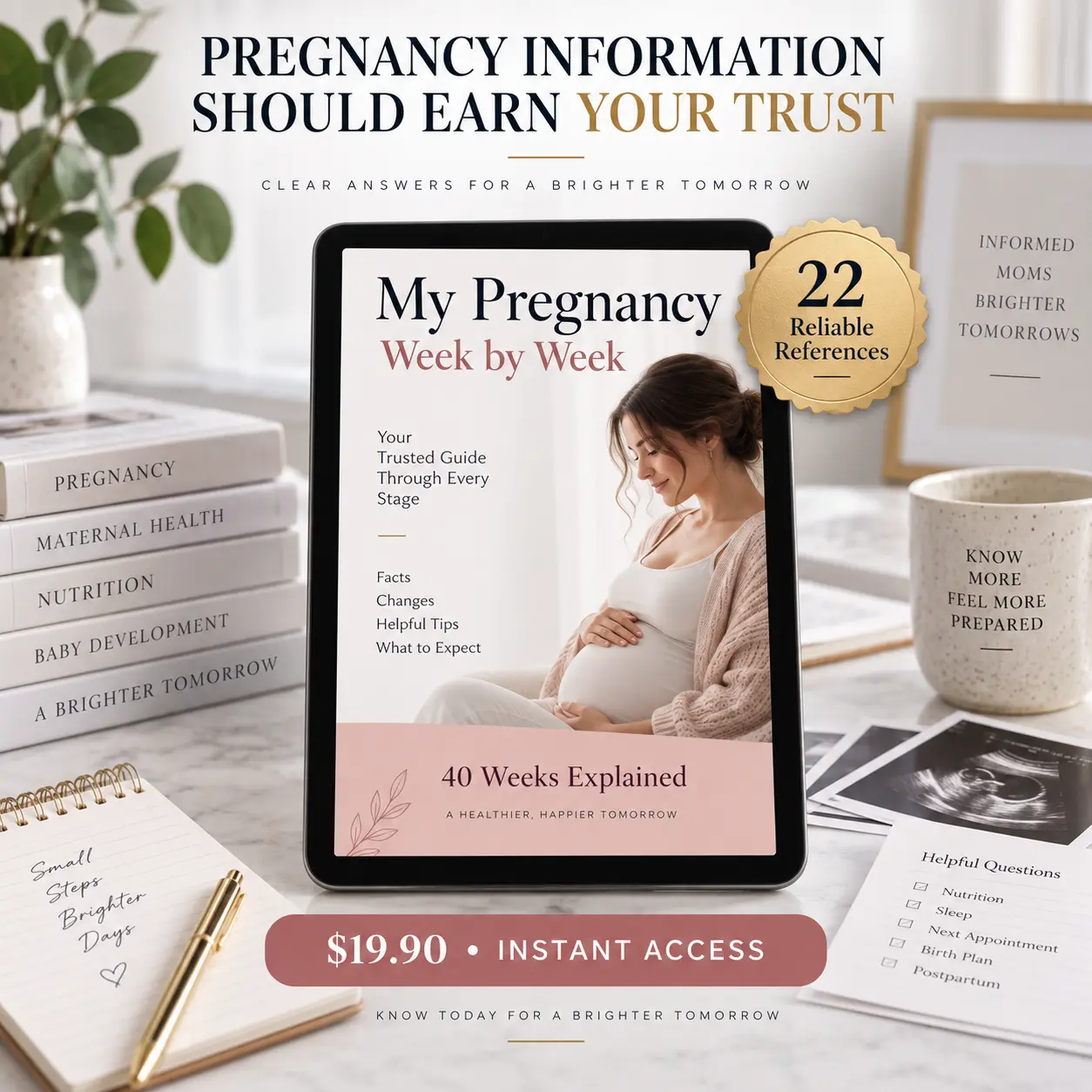 Pregnancy guide content and reference preview